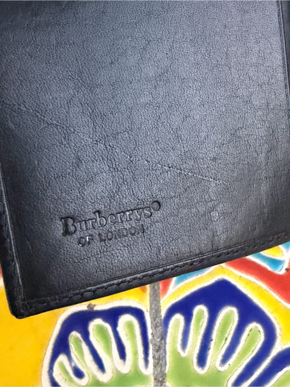 Burberrys vintage Navy Plaid Continental Wallet with Red and Light Blue Stripes - Picture 4 of 6